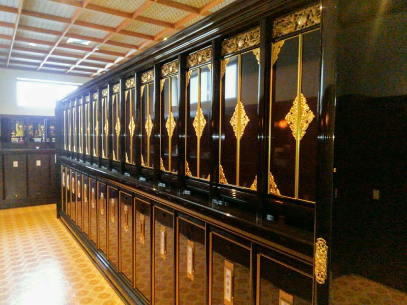 アルミ納骨壇、格天井納入 願心寺様